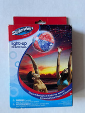 Swimways Light-up Beach Ball Red White  Blue Stars NEW in Sealed Box