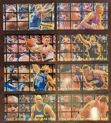 1994-95 Fleer NBA Jam Session ~ SECOND YEAR STAR set 1-8 ~ HARDAWAY/WEBBER+6