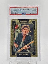 KEITH RICHARDS 2025 PRIZM ROLLING STONES GOLD VINYL /5 #46 PSA 8 Q5716