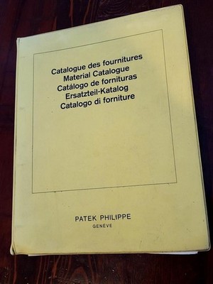Patek Philippe Master Parts Material Manual Catalogue Vintage