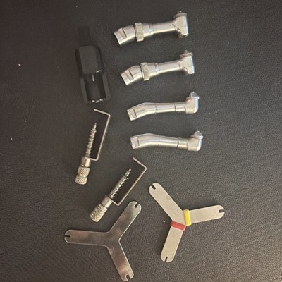 Star Brand Friction Grip Heads Dental Handpiece Head w/Bur Wrenches Repair Lot 9