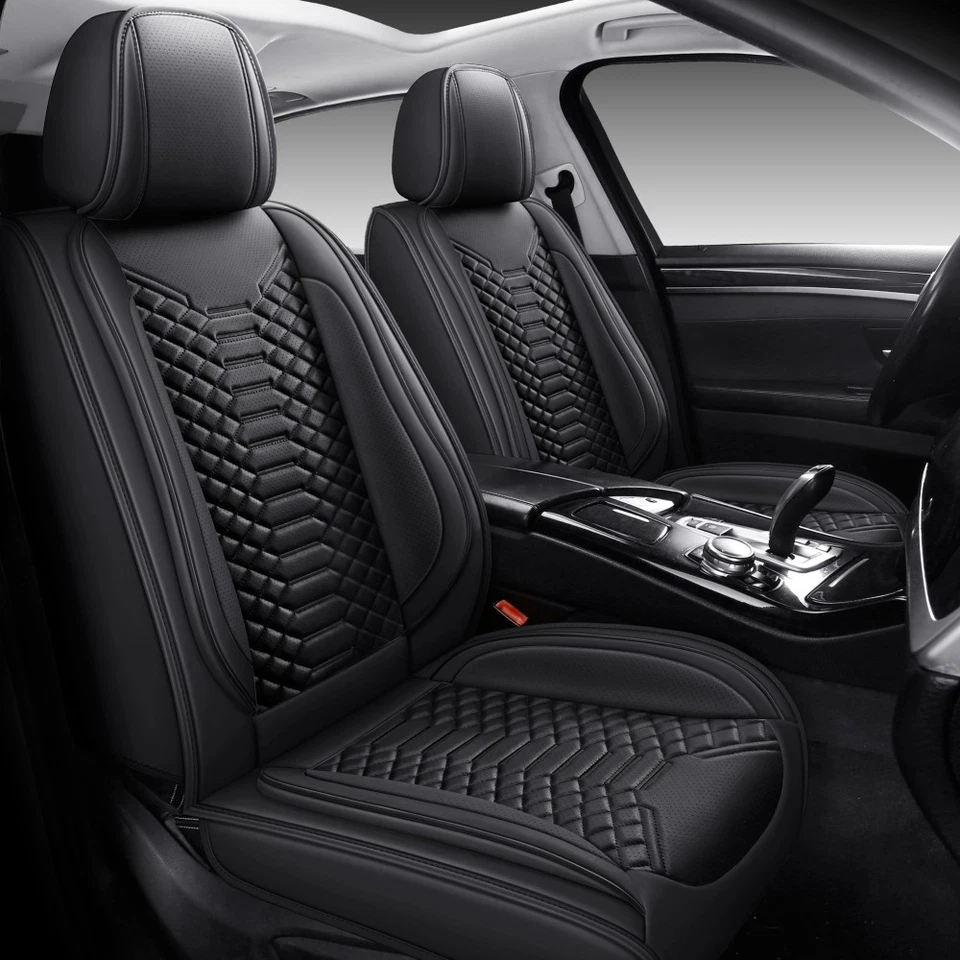 For Ford F150 F250 F350 F450 Car Seat Covers Leather 5-Seats Front Rear Full Set Foto 3 de 4