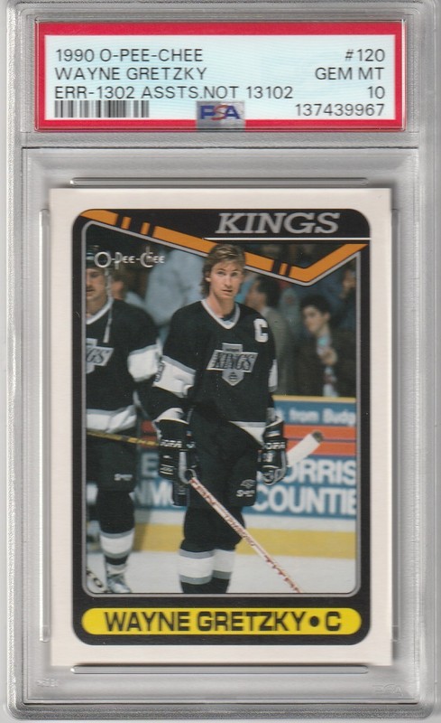 1990 OPC O-PEE-CHEE HOCKEY Wayne Gretzky CARD #120 GRADED PSA 10 GEM MINT