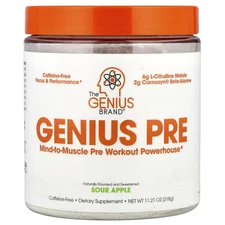 2 X The Genius Brand, Genius Pre, Sour Apple, 11.11 oz (315 g)