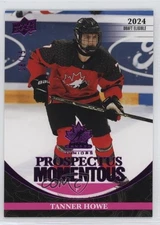 2023 Team Canada Juniors Prospectus Momentous Electric Pink /15 Tanner Howe
