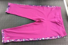 REEBOK PLAY DRY CROP CAPRI LEGGINGS PANTALONI SPORTIVI - TAGLIA YOUTH X LARGE (bambini 16)