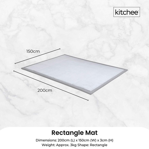 Kitchee Kids Foam Floor Play Mat 150x200cm – Padded Thick Soft Tatami Style Grey - Picture 7 of 9