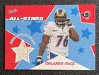 A 2005 Topps Bazooka All Stars Orlando Pace Pro Bowl Game Worn Jersey Card Rams