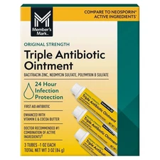 3Pack Box Member's Mark First Aid Triple Antibiotic Infection Ointment 1 Oz Each