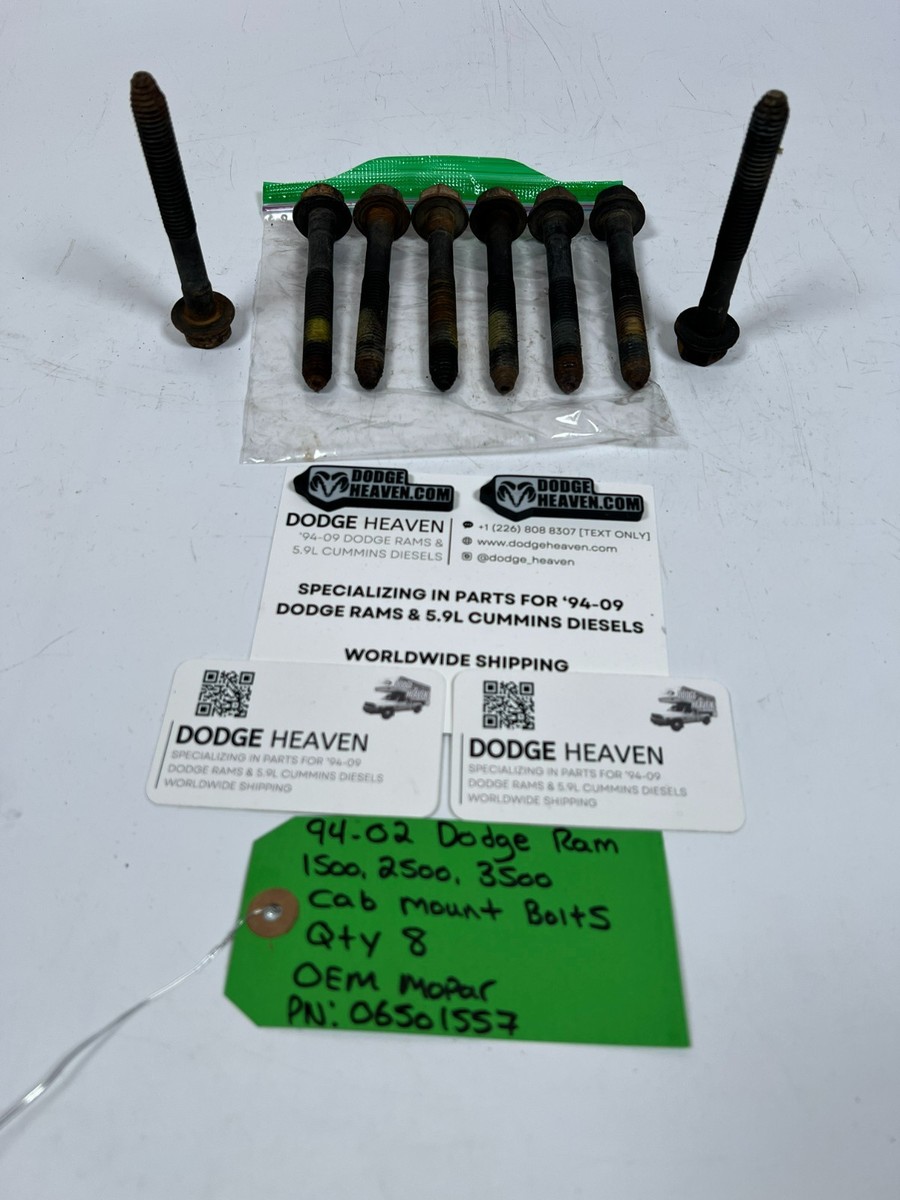 OEM 1994-2002 Dodge Ram 1500 2500 3500 Cab Mount Body Mount Bolts