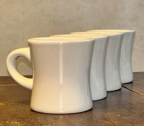 Vintage Cafe Ware Coffee Mug Cup Heavy Diner Restaurant Ware White Price per Mug