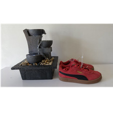 PUMA Suede Classic Red Black Gum Kids Sneakers US Size 10 Athletic Low Top