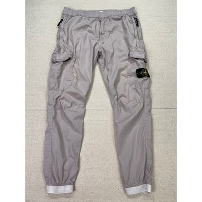 Stone Island Men's Small Cargo Track Jogger Pants Stretch Cotton Compass Badge