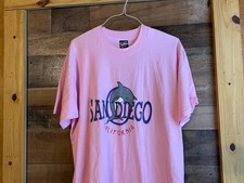 San Diego T-Shirt VTG Adult XL Dolphin Pink Purple White Blue Red USA Made Tee