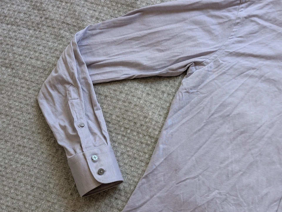 Maceoo Shirt Mens Medium Grey Long Sleeve Button Up Einstein 4-Way Stretch Dress - Image 3 of 4