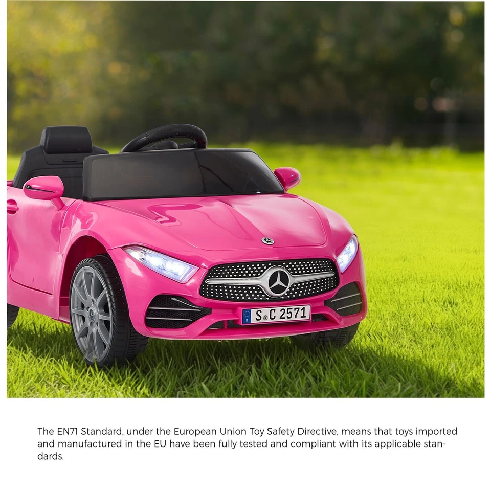 Kids Ride On Car 12V Mercedes-Benz Licensed Remote Control Toy Pink - image 2 of 4