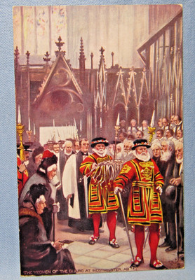 Vintage YEOMAN of the GUARD Westminster Abbey LONDON UK ~ Tucks #9221 Postcard
