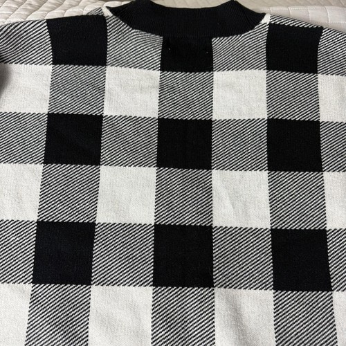 Cardigan Marled Maglione Nero a Quadri Box | Taglia L - Foto 6 di 8