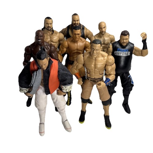 Wwe Mattel Elite Wrestling Figure Bundle Of 8 (1)
