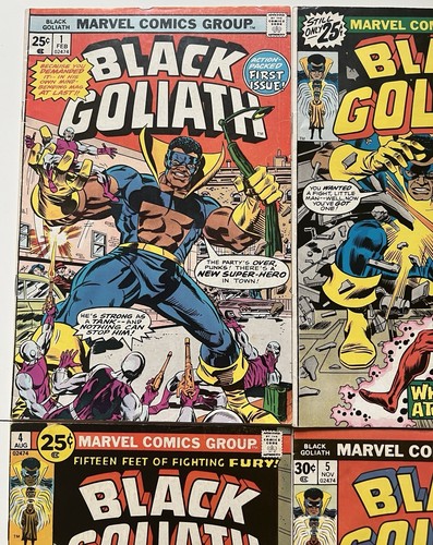 BLACK GOLIATH #1 2 3 4 5 complete run 1976 Solid mid-grade condition - Picture 2 of 5