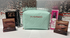 MAC Makeup Pouch 6x4,5x2,5 con 2 rossetti MAC/MACstack mascara/MAC Fix+ Stay Over