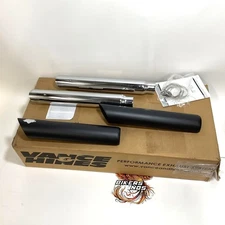 Vance Hines 3" Round Twin Slash 1991-2014 Harley Dyna Black Mufflers 46837