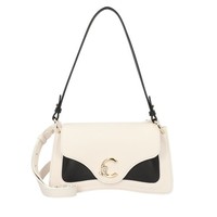 Coccinelle Me Schultertasche Leder 27Cm #COC-E1SSM120101 (Blanco-Noir)