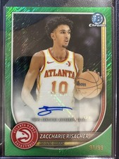 2025-26 Bowman Chrome Zaccharie Risacher #SS-ZR Green Shimmer /99 (AU)