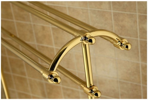 Kingston Brass CC229 Vintage 4 Bar Towel Stand - Brass - Picture 10 of 12