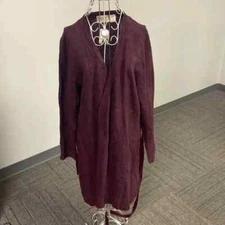 Field Manor NWT Burgundy Cardigan 3/4 length soft & warm no buttons or hooks