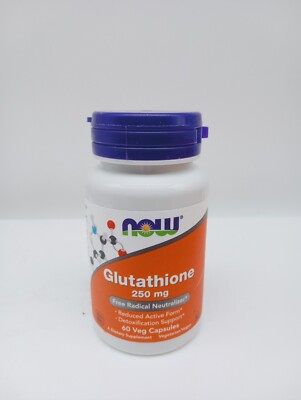 Glutathione 250 mg 60 Caps By Now Foods Exp 06/2028