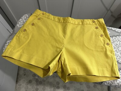 Women’s Banana Republic Size 12 Yellow Sailor Shorts, Vibrant YELLOW, CUTE!  EUC!