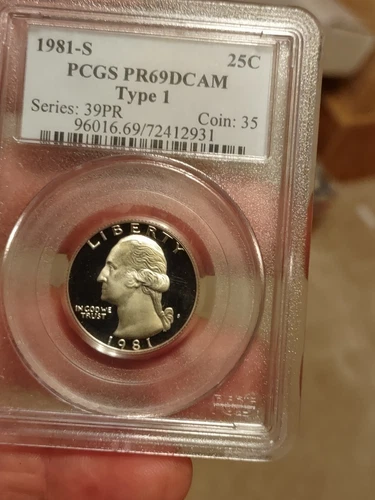 1981 S PCGS PR 69 DCAM TYPE 1  25 CT Coin 35 of series 39 PR