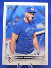 2022 TOPPS SERIES 2 #361 GEORGE SPRINGER SP SHORT PRINT VARIATION TOR BLUE JAYS