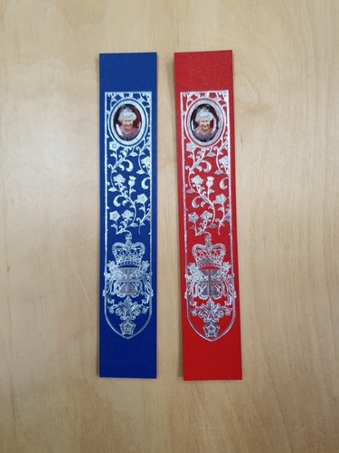 HM Queen Elizabeth II 1926- 2022 Memorial Leather Bookmark (Choice of Colours) - Picture 4 of 4