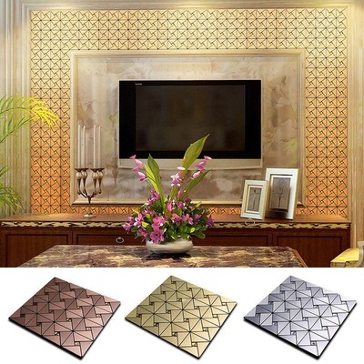 30 * 30cm Glass+ Aluminum Composite Panel Backdrop Wall Tile Sticker Decorative