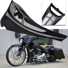 Custom Vivid Black Chin Spoiler Scoop For Har...