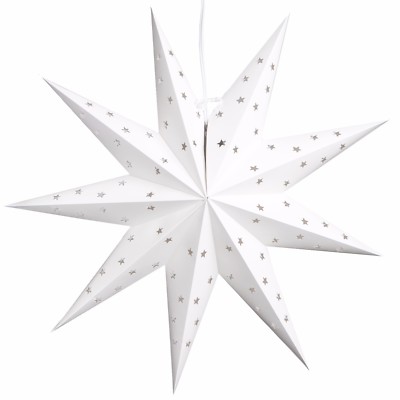 Festive Holiday Moravian Christmas Paper Star Lights 7 and  9 Pointed 