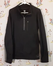 🌄 REI Co-op Mens Quarter Zip Fleece Base Layer Mens XL Black Thumb Loops