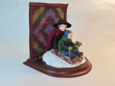 1993 Willitts The Amish Heritage Collection #30024 ''Sledding Together'' 1st Issue