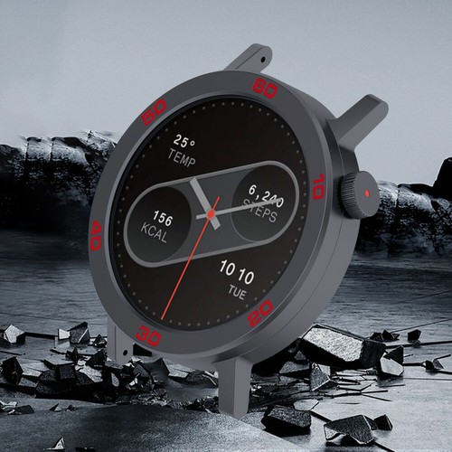 Metal Bezel Replacement Ring Tempered Glass Film for CMF Watch Pro 2(gray red) - Zdjęcie 4 z 9