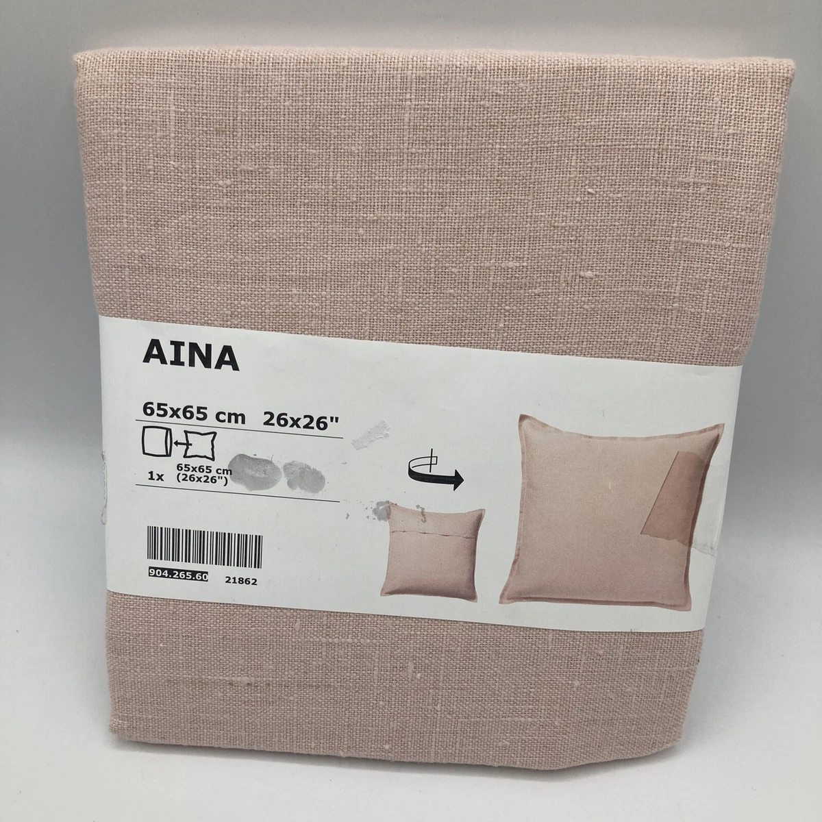 AINA Cushion cover, white, 26x26 - IKEA