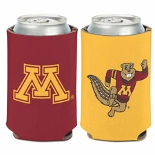 MINNESOTA GOLDEN GOPHERS 2 COLOR LOGO 2 SIDED DESIGN CAN HOLDER NEW WINCRAFT
