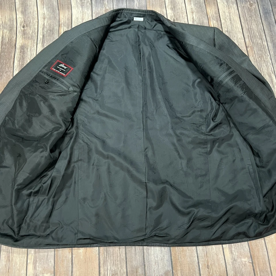 Brioni Italy Plinio Wool Sport Coat Blazer 48L Mens Black Suit Jacket Two Button - Image 3 of 4