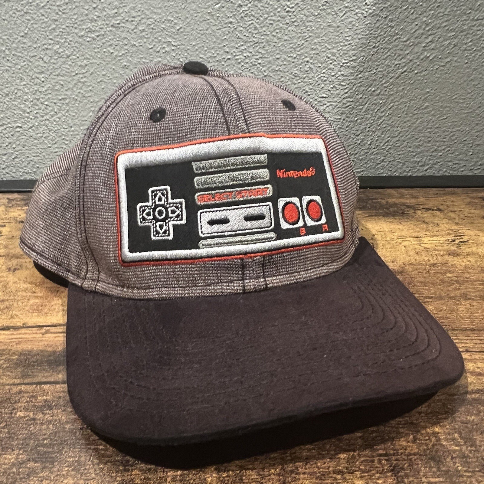Nintendo NES Controller Hat - Gray/Black Adjustab… - image 1
