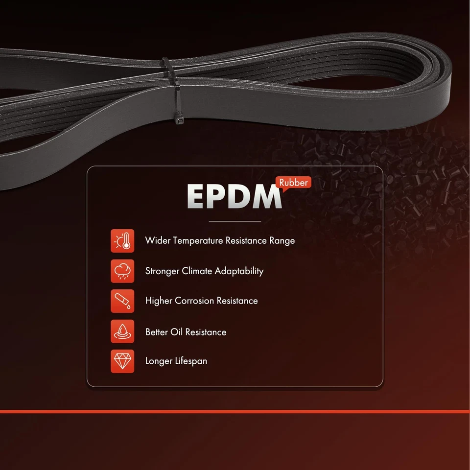 86.27 in Serpentine Belt for Cadillac Eldorado 1991-1993 Jeep Liberty 2002-2006 - Image 4 of 4