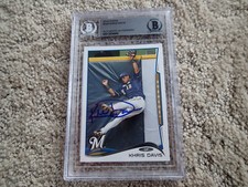 2014 Topps #326 KHRIS DAVIS Signed AUTOGRAPH BECKETT COA Slab Milwaukee Brewers