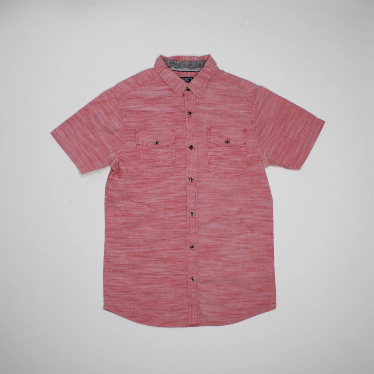 Mens short shop sleeve pink shirt