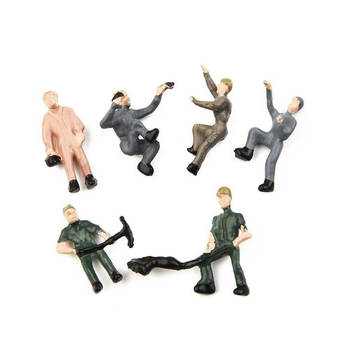 27pcs Set Ho Scale 1:87 Model Train Layout Painted Figures Railway Worker People - Picture 12 of 16
