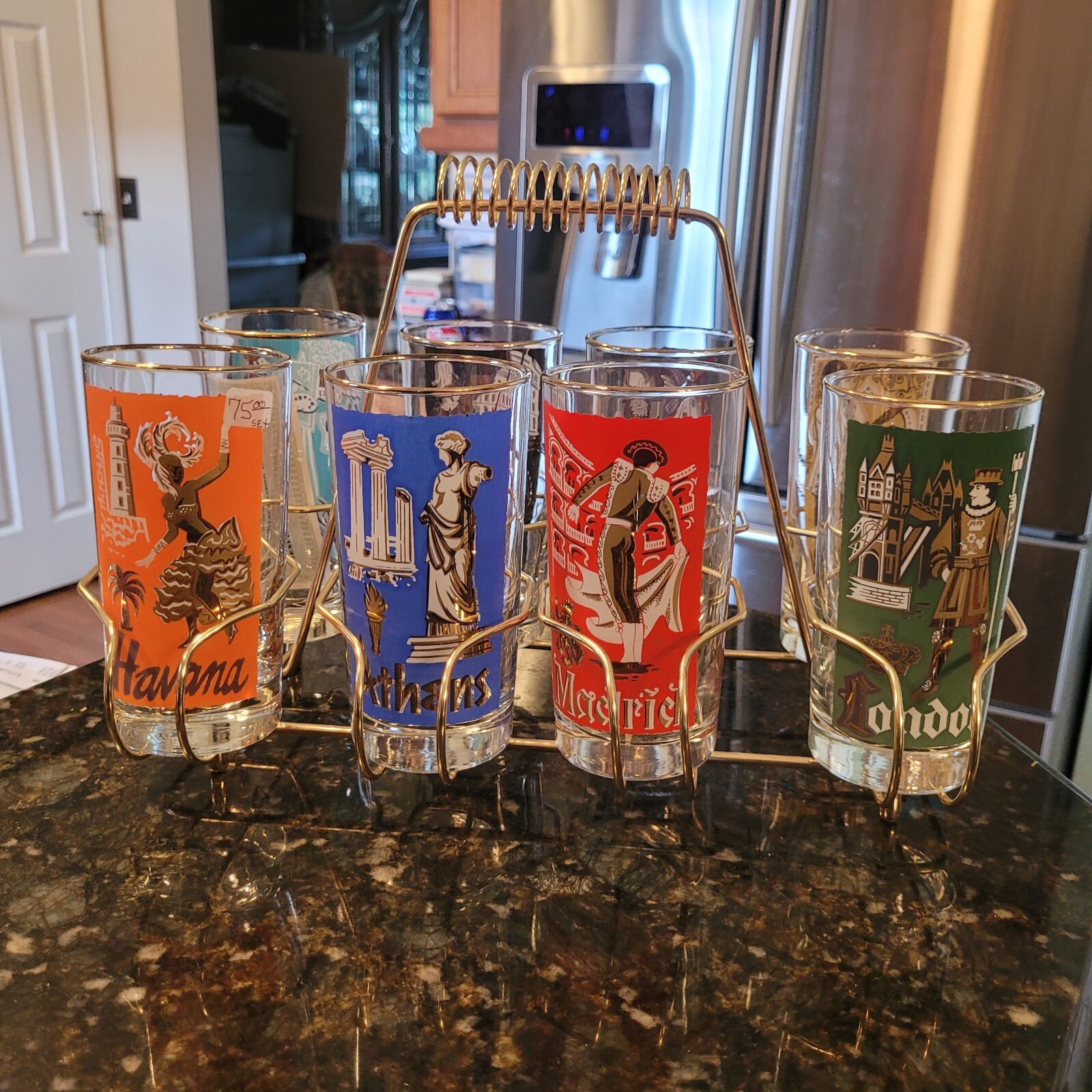 New NOS Libbey International Cities of the World Highball Glass Tumbler Set Mint eBay